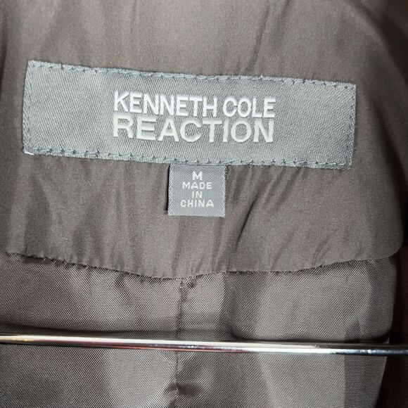 Kenneth Cole Reaction Zip Up Puffer Down Jacket Brown Size M Outdoor - Picture 5 of 9